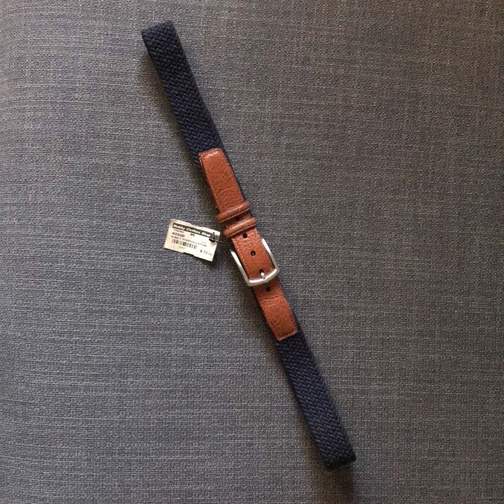 Navy woven belt